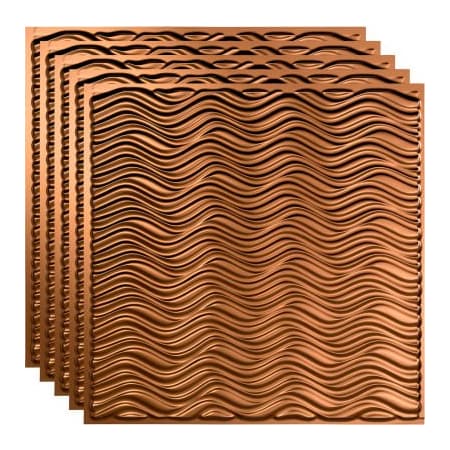 Acoustic Ceiling Products Fasade Current - 23-3/4" x 23-3/4" PVC Lay In Tile in Oil Rubbed Bronze - PL7626